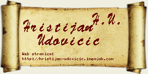 Hristijan Udovičić vizit kartica